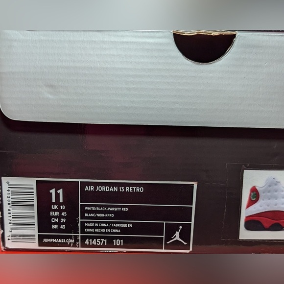 Size 11 - Air Jordan 13 Retro 2010 Cherry - Picture 7 of 8